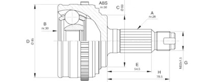 Шарнирный комплект OPEN PARTS CVJ5605.10