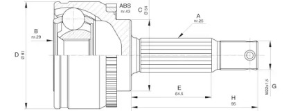 Шарнирный комплект OPEN PARTS CVJ5607.10