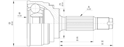 Шарнирный комплект OPEN PARTS CVJ5608.10