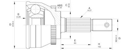 Шарнирный комплект OPEN PARTS CVJ5611.10