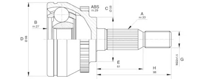 Шарнирный комплект OPEN PARTS CVJ5612.10