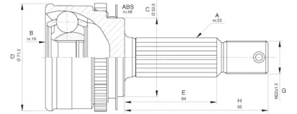 Шарнирный комплект OPEN PARTS CVJ5618.10