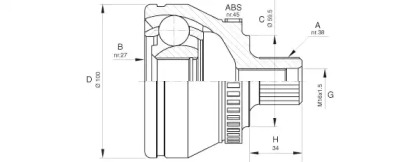 Шарнирный комплект OPEN PARTS CVJ5621.10