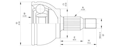 Шарнирный комплект OPEN PARTS CVJ5628.10