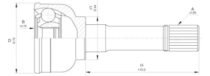 Шарнирный комплект OPEN PARTS CVJ5631.10