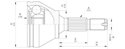 Шарнирный комплект OPEN PARTS CVJ5632.10