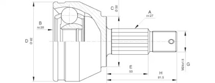 Шарнирный комплект OPEN PARTS CVJ5638.10