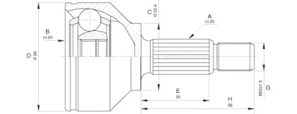 Шарнирный комплект OPEN PARTS CVJ5644.10