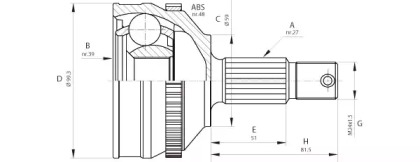 Шарнирный комплект OPEN PARTS CVJ5646.10