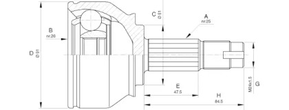 Шарнирный комплект OPEN PARTS CVJ5647.10