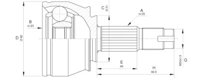 Шарнирный комплект OPEN PARTS CVJ5651.10