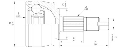 Шарнирный комплект OPEN PARTS CVJ5652.10