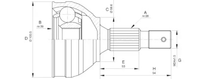 Шарнирный комплект OPEN PARTS CVJ5653.10