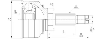 Шарнирный комплект OPEN PARTS CVJ5656.10