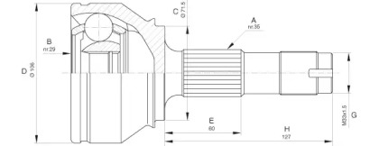 Шарнирный комплект OPEN PARTS CVJ5658.10