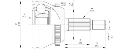 Шарнирный комплект OPEN PARTS CVJ5660.10