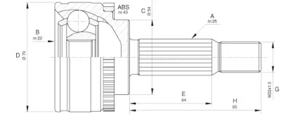 Шарнирный комплект OPEN PARTS CVJ5661.10