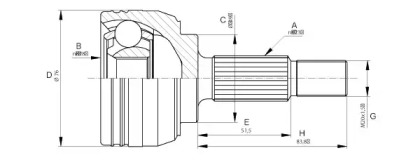 Шарнирный комплект OPEN PARTS CVJ5662.10