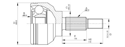 Шарнирный комплект OPEN PARTS CVJ5663.10