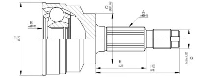 Шарнирный комплект OPEN PARTS CVJ5664.10