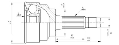 Шарнирный комплект OPEN PARTS CVJ5665.10