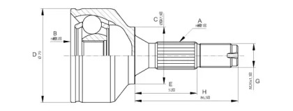 Шарнирный комплект OPEN PARTS CVJ5668.10