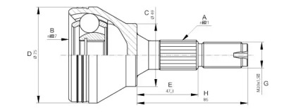 Шарнирный комплект OPEN PARTS CVJ5677.10