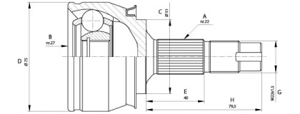 Шарнирный комплект OPEN PARTS CVJ5682.10