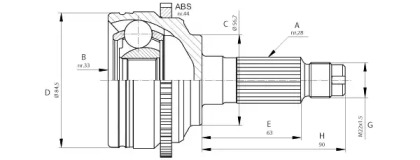 Шарнирный комплект OPEN PARTS CVJ5683.10