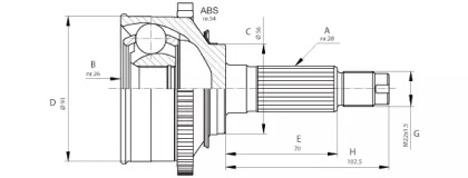 Шарнирный комплект OPEN PARTS CVJ5686.10