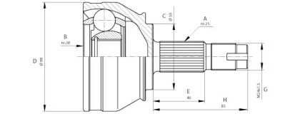 Шарнирный комплект OPEN PARTS CVJ5687.10