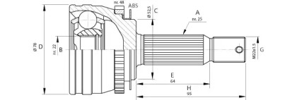 Шарнирный комплект OPEN PARTS CVJ5689.10