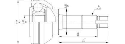 Шарнирный комплект OPEN PARTS CVJ5703.10