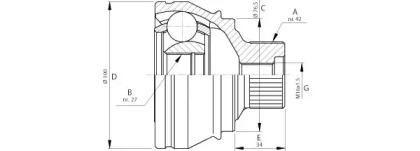 Шарнирный комплект OPEN PARTS CVJ5710.10