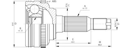 Шарнирный комплект OPEN PARTS CVJ5711.10