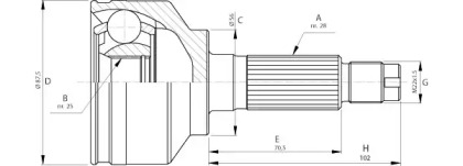 Шарнирный комплект OPEN PARTS CVJ5714.10