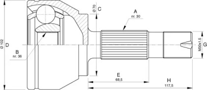 Шарнирный комплект OPEN PARTS CVJ5731.10