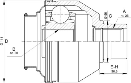 Шарнирный комплект OPEN PARTS CVJ5733.20