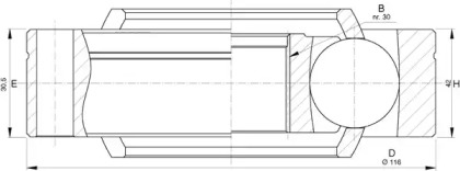 Шарнирный комплект OPEN PARTS CVJ5735.20