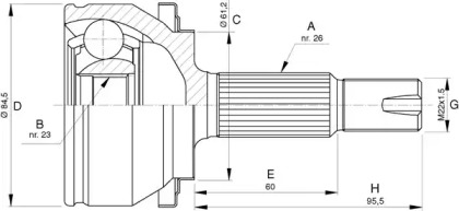 Шарнирный комплект OPEN PARTS CVJ5739.10