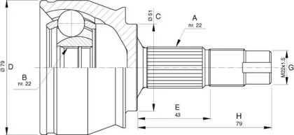 Шарнирный комплект OPEN PARTS CVJ5742.10