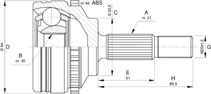 Шарнирный комплект OPEN PARTS CVJ5743.10