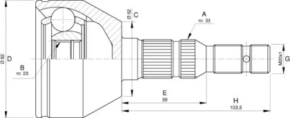 Шарнирный комплект OPEN PARTS CVJ5750.10