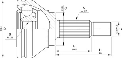 Шарнирный комплект OPEN PARTS CVJ5760.10