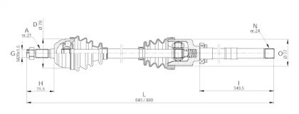 Вал OPEN PARTS DRS6003.00