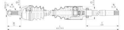 Вал OPEN PARTS DRS6005.00