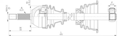 Вал OPEN PARTS DRS6014.00