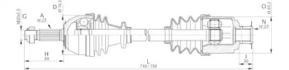 Вал OPEN PARTS DRS6015.00