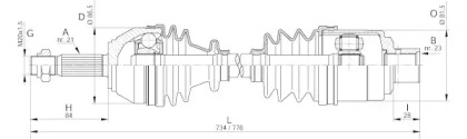 Вал OPEN PARTS DRS6017.00