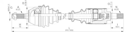 Вал OPEN PARTS DRS6030.00